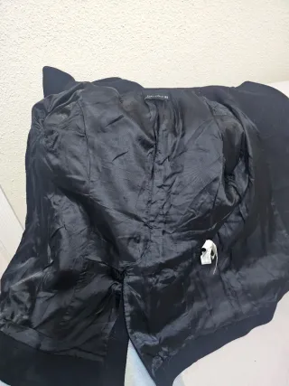 Abrigo Zara Lana Negro Talla XL