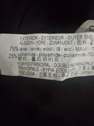 Abrigo Zara Lana Negro Talla XL