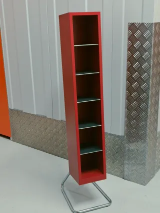 Estantería Roja Metálica para CDs