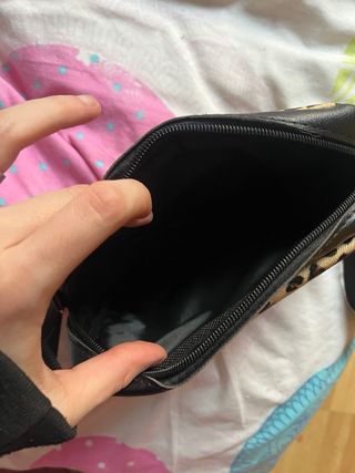 Bolso leopardo negro y beige