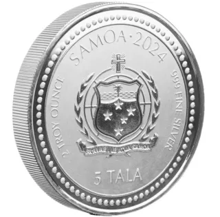 Moneda Samoa 2024 2oz Plata 5 Tala