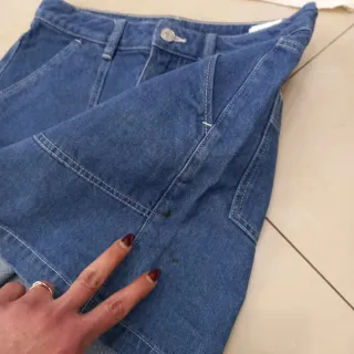 Set maglione e minigonna denim