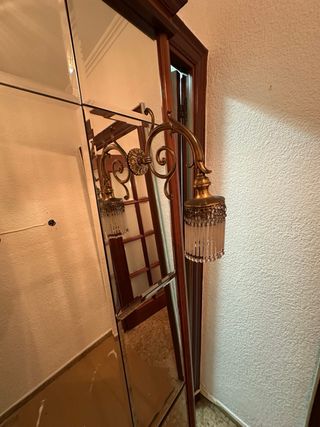 Espejo recibidor madera y cristal