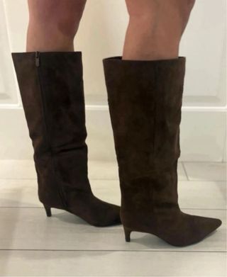 Stivali marrone con zip Tg 38 nuovo