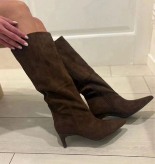 Stivali marrone con zip Tg 38 nuovo