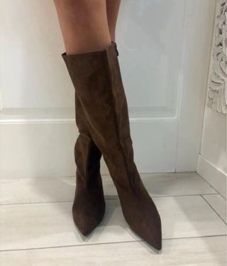 Stivali marrone con zip Tg 38 nuovo