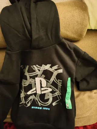 Camiseta PlayStation Niños Negra 8 anos