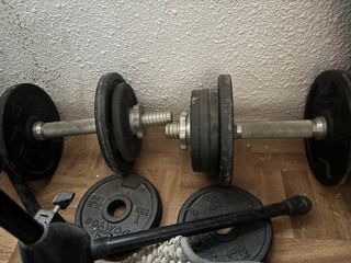 Juego de pesas y mancuernas