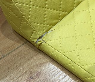 Cambiador de bebé acolchado mostaza