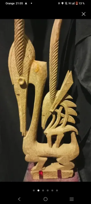 Máscara africana Bamana Ci-Wara 175cm