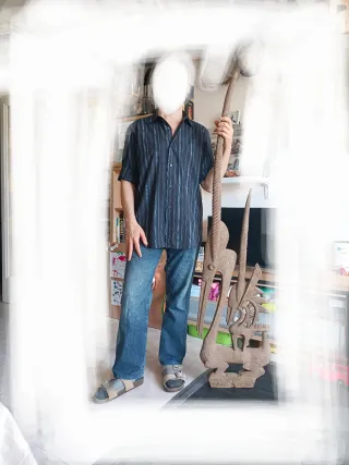 Brutal máscara africana Bamana Bambara  175cm