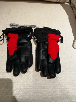 Guantes de esquí infantiles rojos 6-8 años