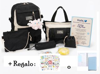 Set NOIRÉ: Mochila, Bolso y Estuches