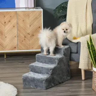 Escalera para perros gris