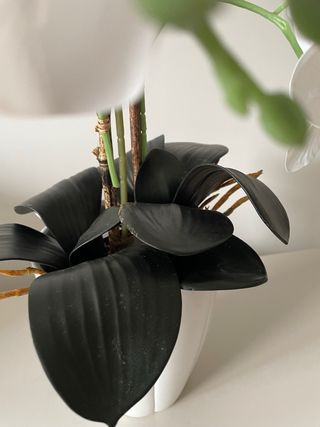 Orquídea Artificial Vaso Branco