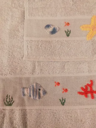 Set Asciugamani Tema Mare Cotone