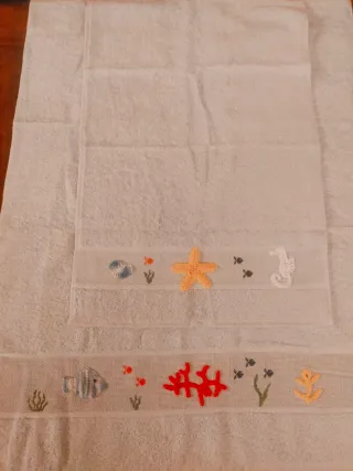 Set Asciugamani Tema Mare Cotone