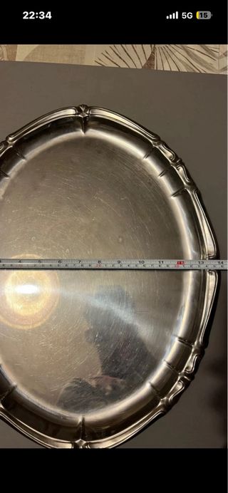 Vassoio Ovale Vintage Acciaio Inox 18/10 B.G.