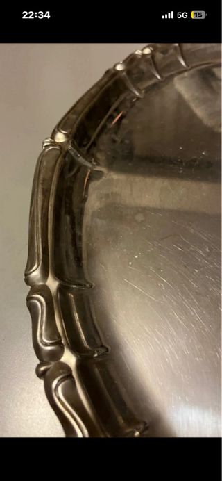 Vassoio Ovale Vintage Acciaio Inox 18/10 B.G.