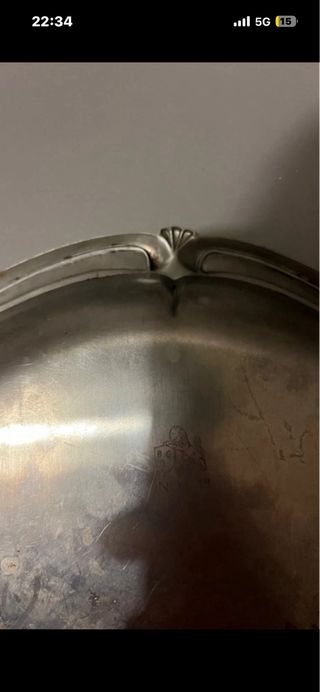 Vassoio Ovale Vintage Acciaio Inox 18/10 B.G.