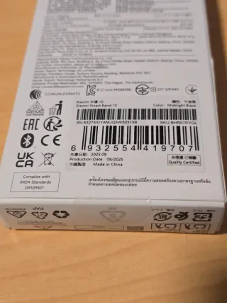 Xiaomi Smartband 10 Negra Pantalla AMOLED.