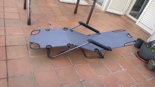 Tumbona plegable gris
