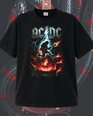 Maglietta AC/DC T-shirt rock stile vintage