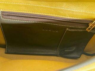 Bolso Loewe ante y piel marrón beige