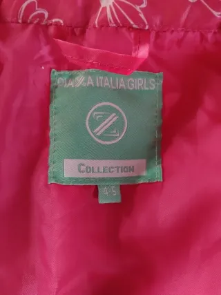 Gilet bambina rosa con fiori