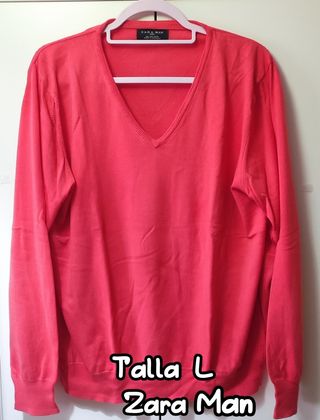 Jersey Zara Man Rojo Talla L