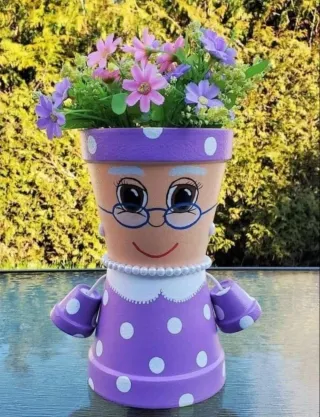 Macetas decoradas Abuela