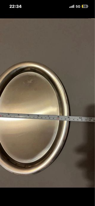 Vassoio Ovale Acciaio Inox 18/10 Design Vintage