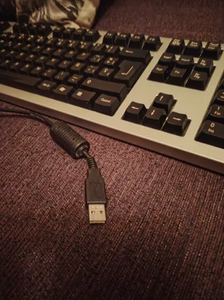 Teclado USB PC Negro y Plateado