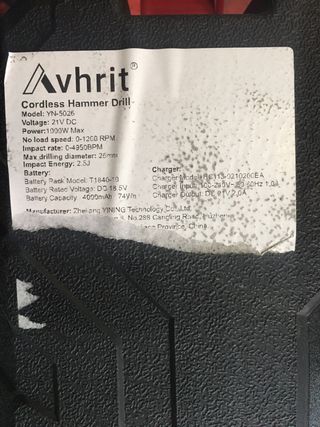 Taladro percutor Avhrit 21V