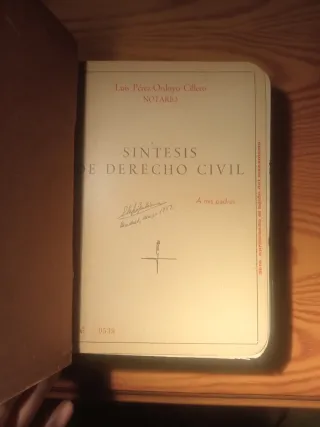Libro antiguo de luis Pérez ordoyo cillero