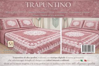 Trapuntino rosa 260x270 cm