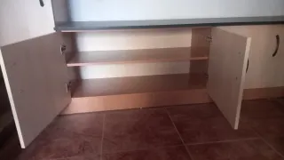 Estanterías de madera modulares color beige