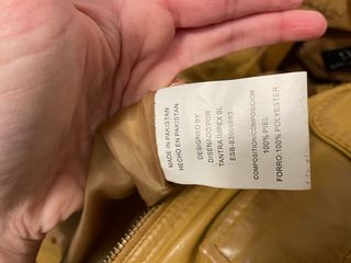 Chaqueta Cuero Amarilla TANERA Talla M