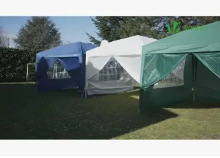 Carpa Plegable Vounot Blanca y Plateada