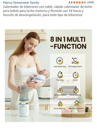 Calienta biberones eléctrico NUEVO SIN USAR