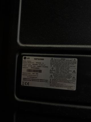 Televisión LG Negra