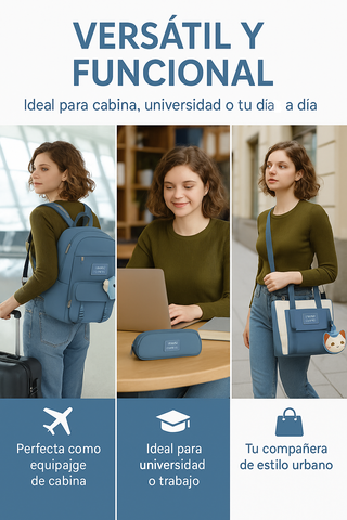 Set 6 Borse e Zaini Living is my plan