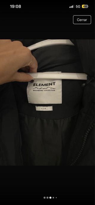 Chaqueta Parka Hombre Element Wolfeboro Polar Negr