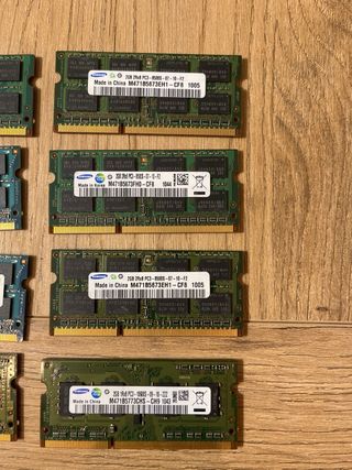 Lote 9 Memorias RAM Portátil Hynix Samsung