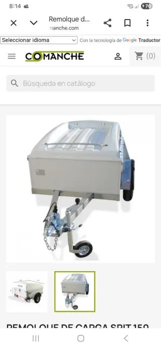 Remolque de carga para coche Comanche Spit 150