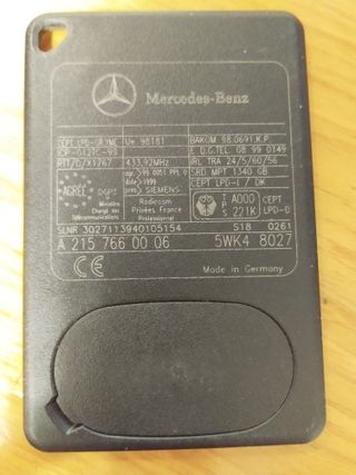 Tarjeta Mando Mercedes