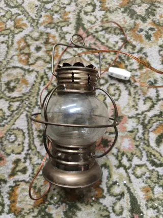 Farolillo metal antiguo vintage decoración