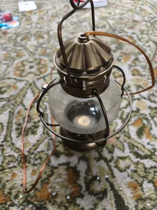 Farolillo metal antiguo vintage decoración