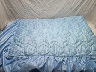 Edredón Vintage Satén Azul 135cm