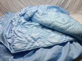 Edredón Vintage Satén Azul 135cm